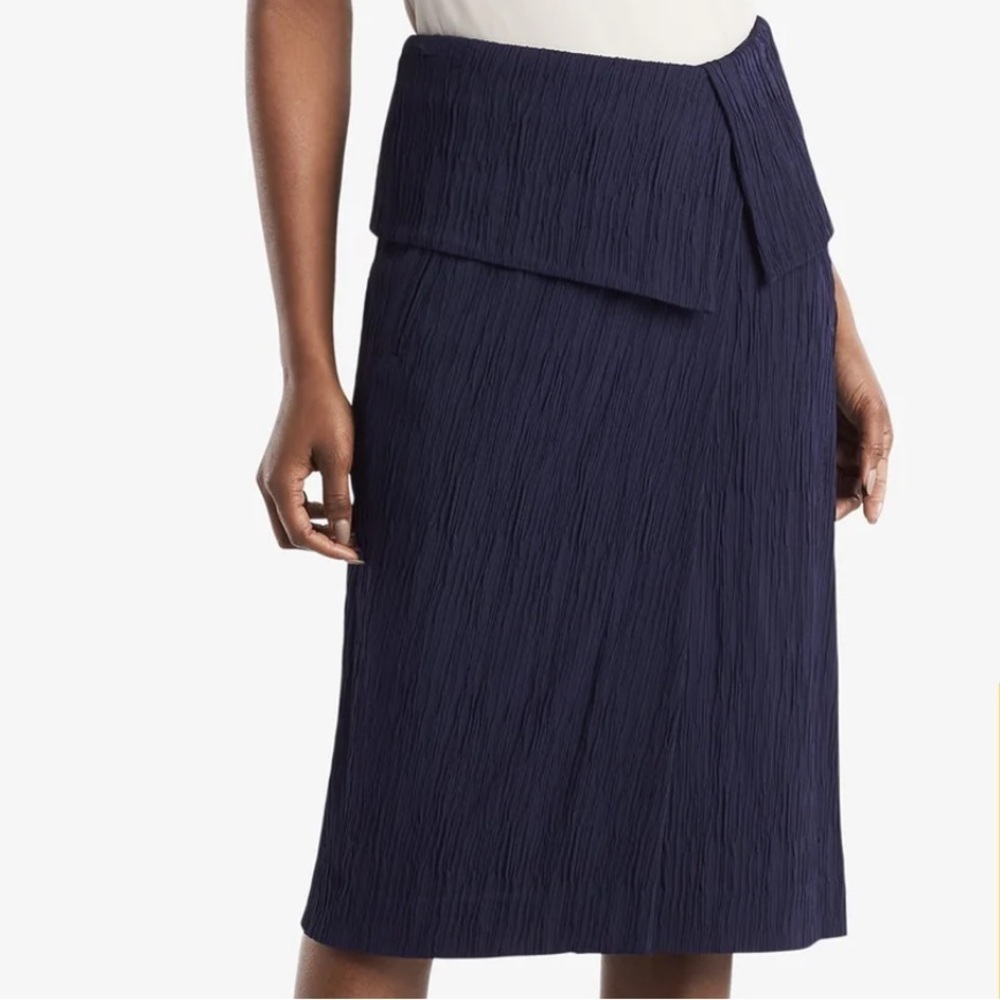 MM LaFleur The Montgomery Skirt - Pleated Jersey in Agegean Blue 10 NWT SOLD OUT - Picture 2 of 7